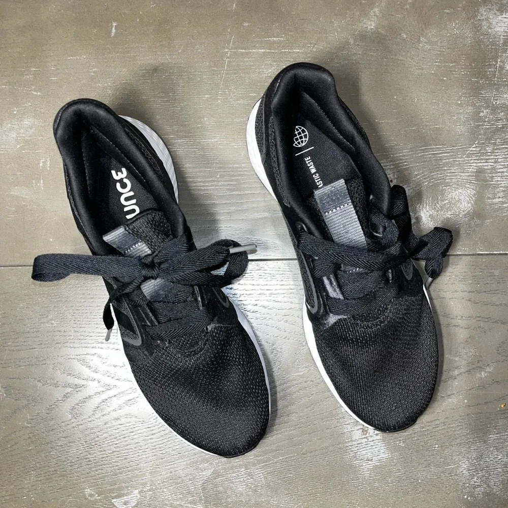 Adidas Bounce Black White Thick Lace Up Sneakers NWOB Mens US 7